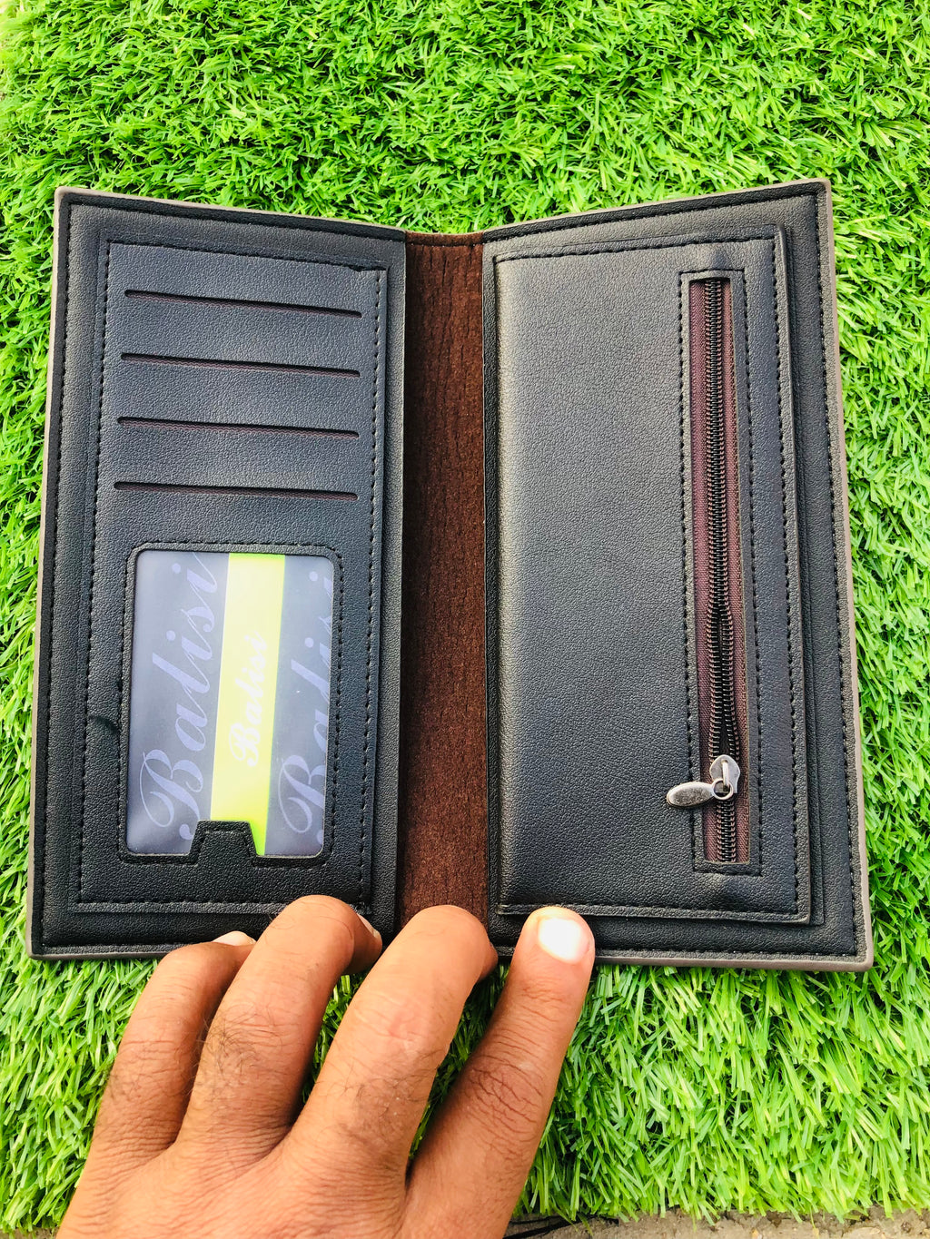 Balisi Slim PU Leather Long Mobile Wallet Card Holder Wallets For Men's