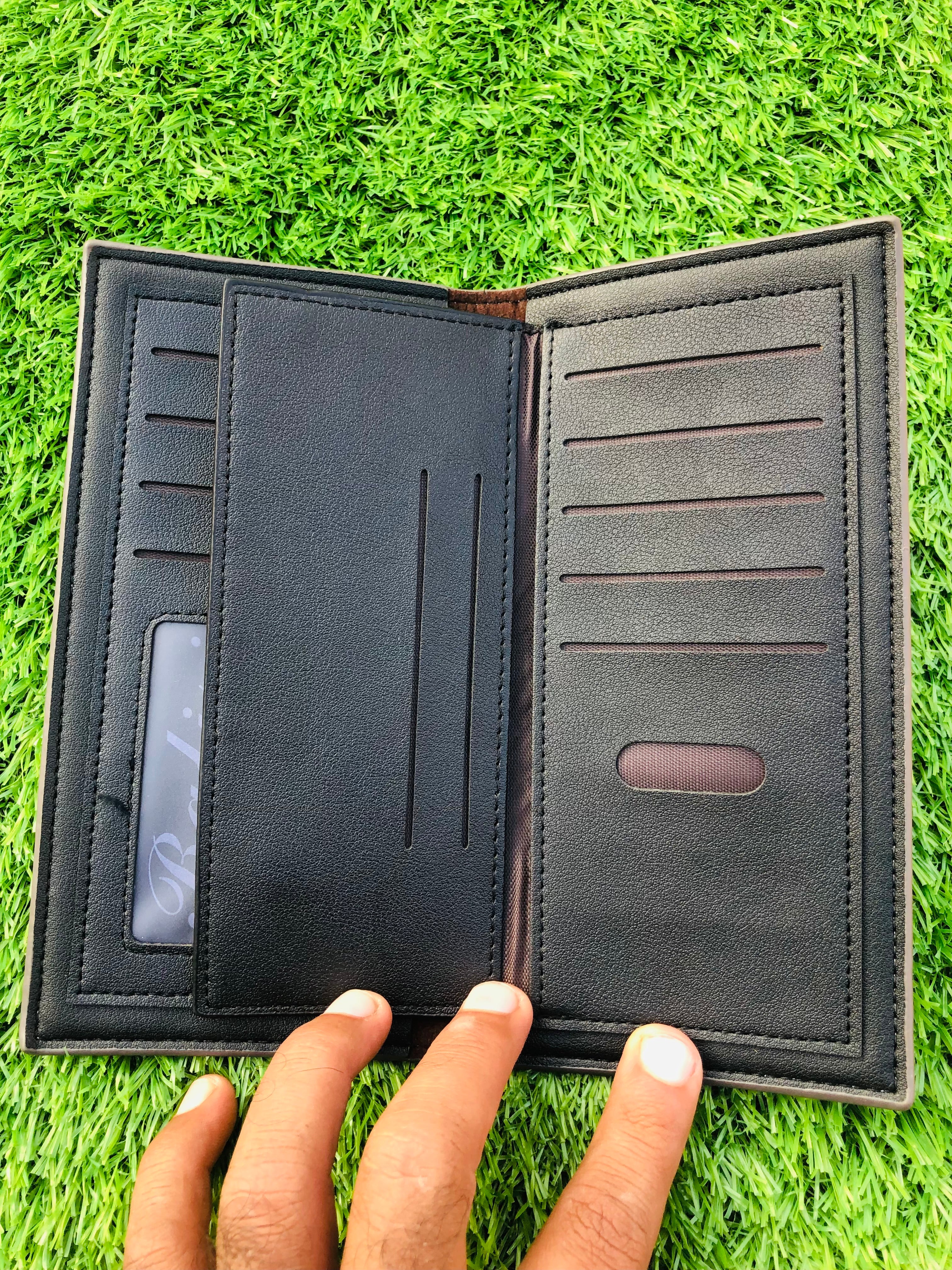 Balisi Slim PU Leather Long Mobile Wallet Card Holder Wallets For Men's