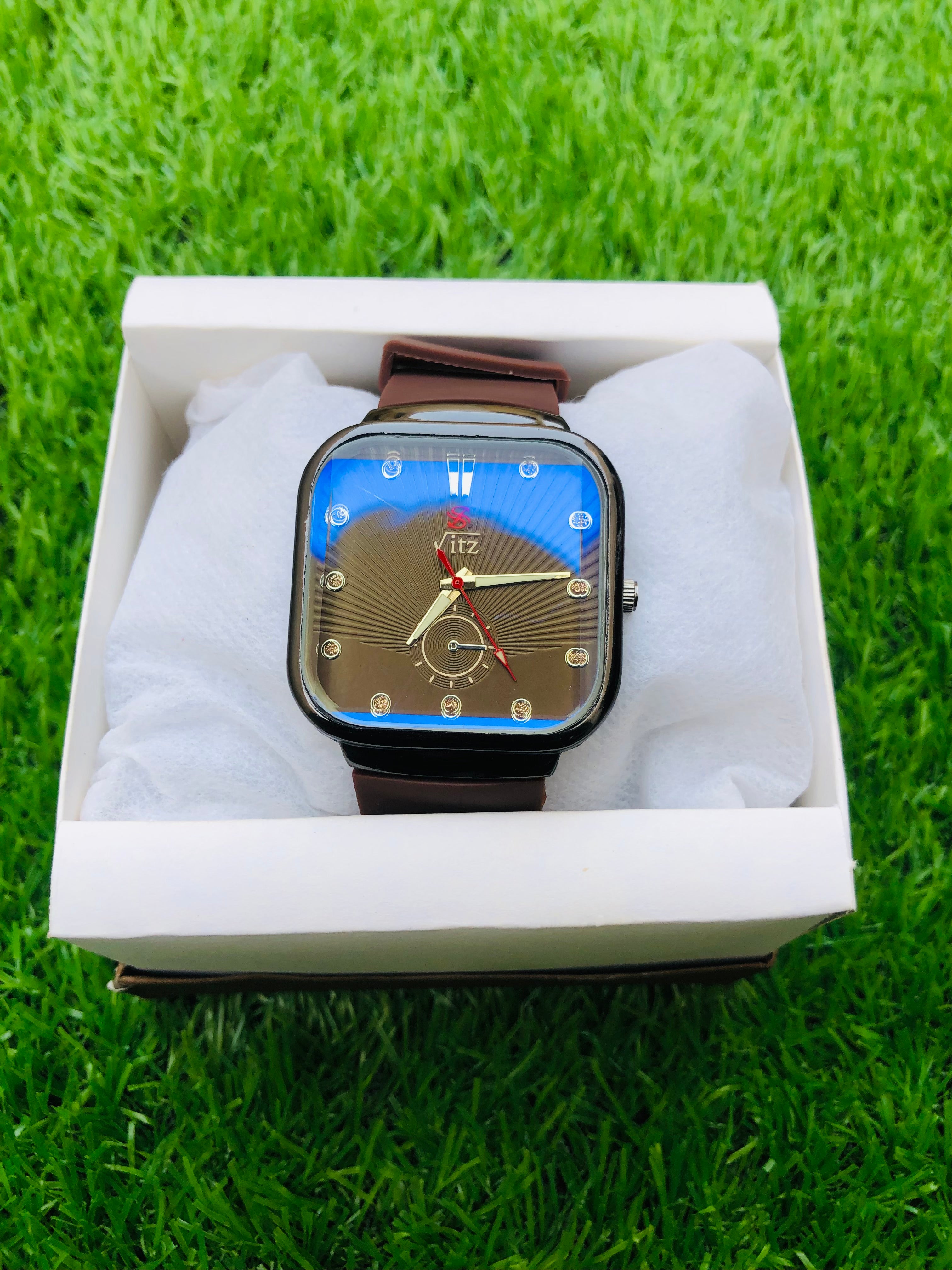 Vz Square Watch – Minimalist Square Dial, Stylish Unisex Design