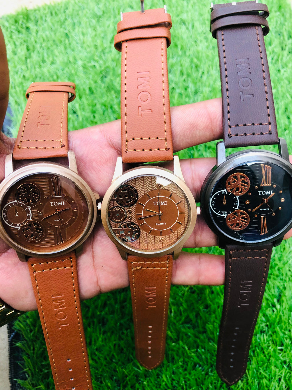 Tomi Collections Men's Quartz Watch Leather Belt