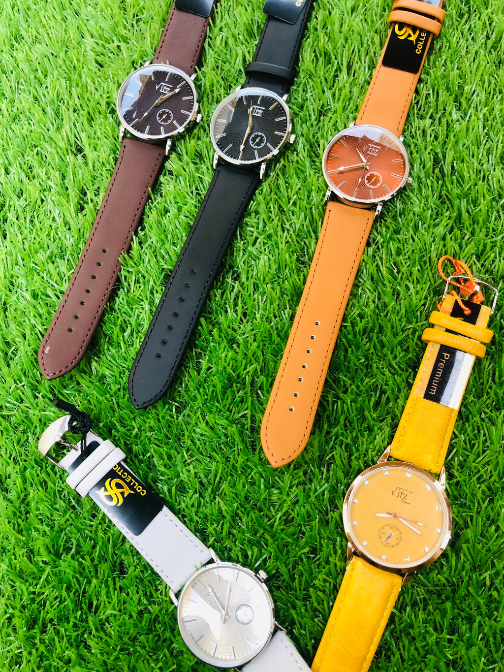 Vz Collections Men's Quartz Watch Leather Belt