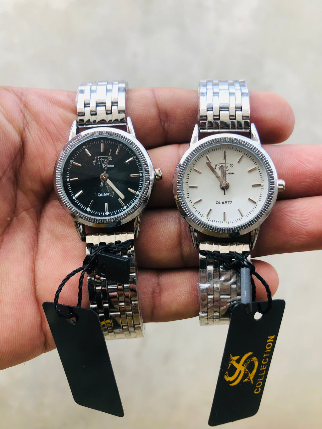 VZ Collections Girl's Silver Tone Analog Quartz Watch with Patterned Dial