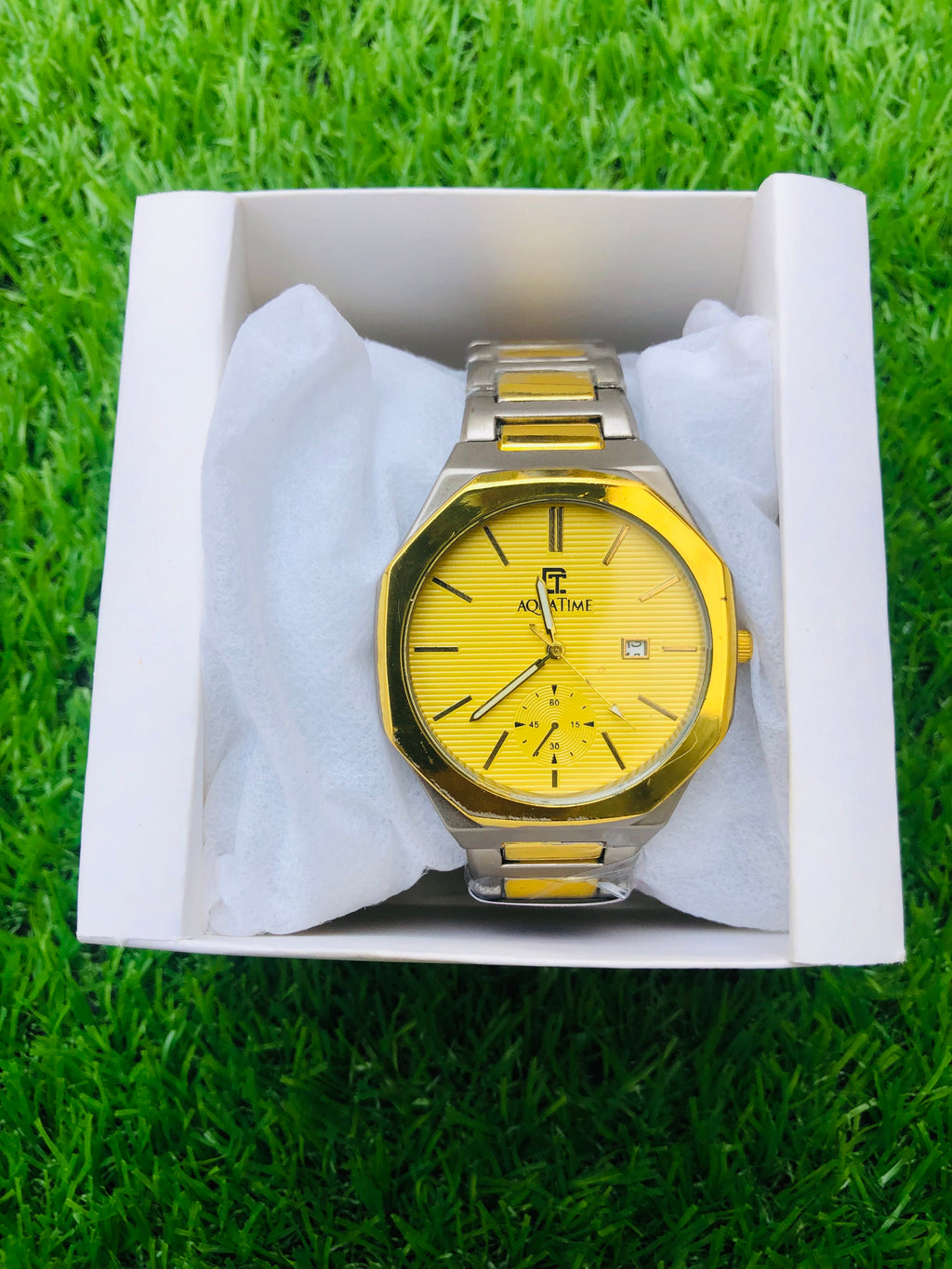 Aquatime Stainless Steel Watch – With Date Display