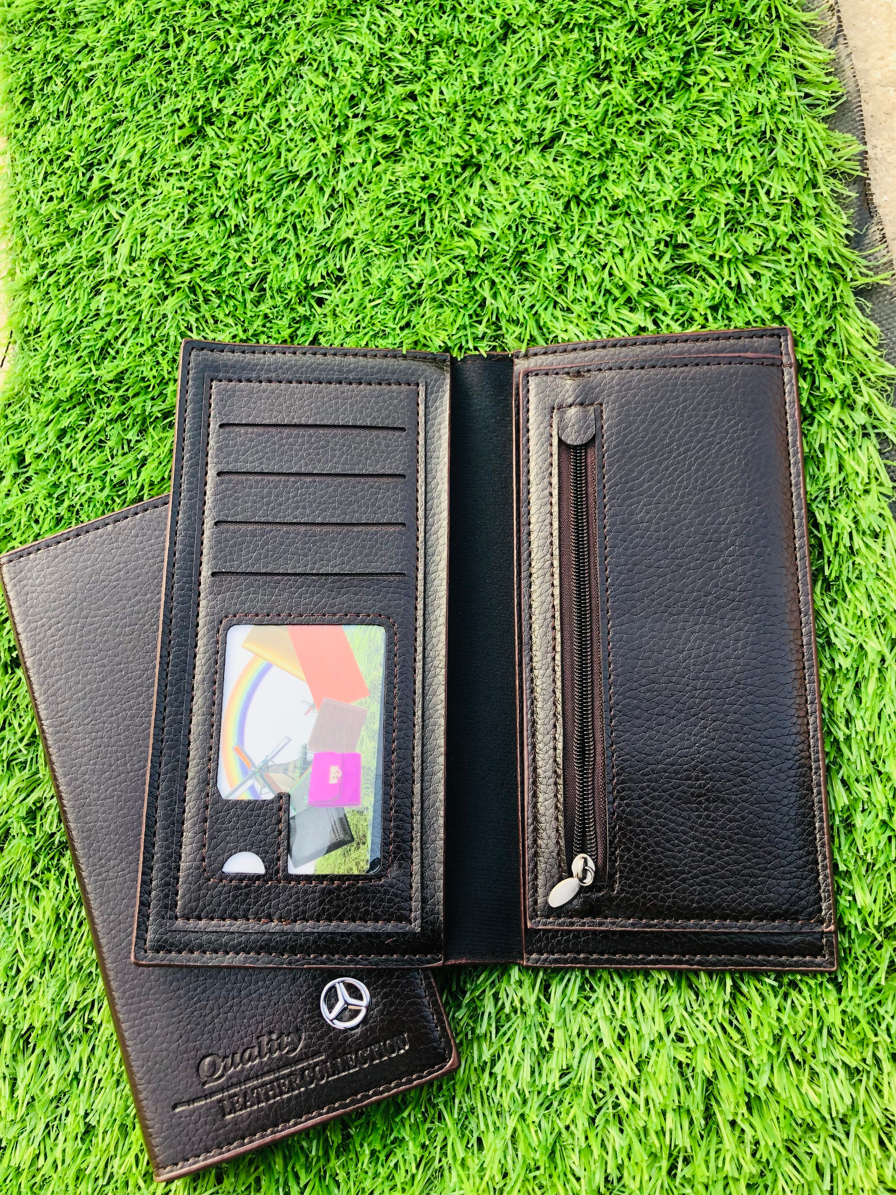 Premium Slim & Lightweight Long Wallet for Men | Stylish PU Leather Wallet with Multiple Card Slots | Durable Business