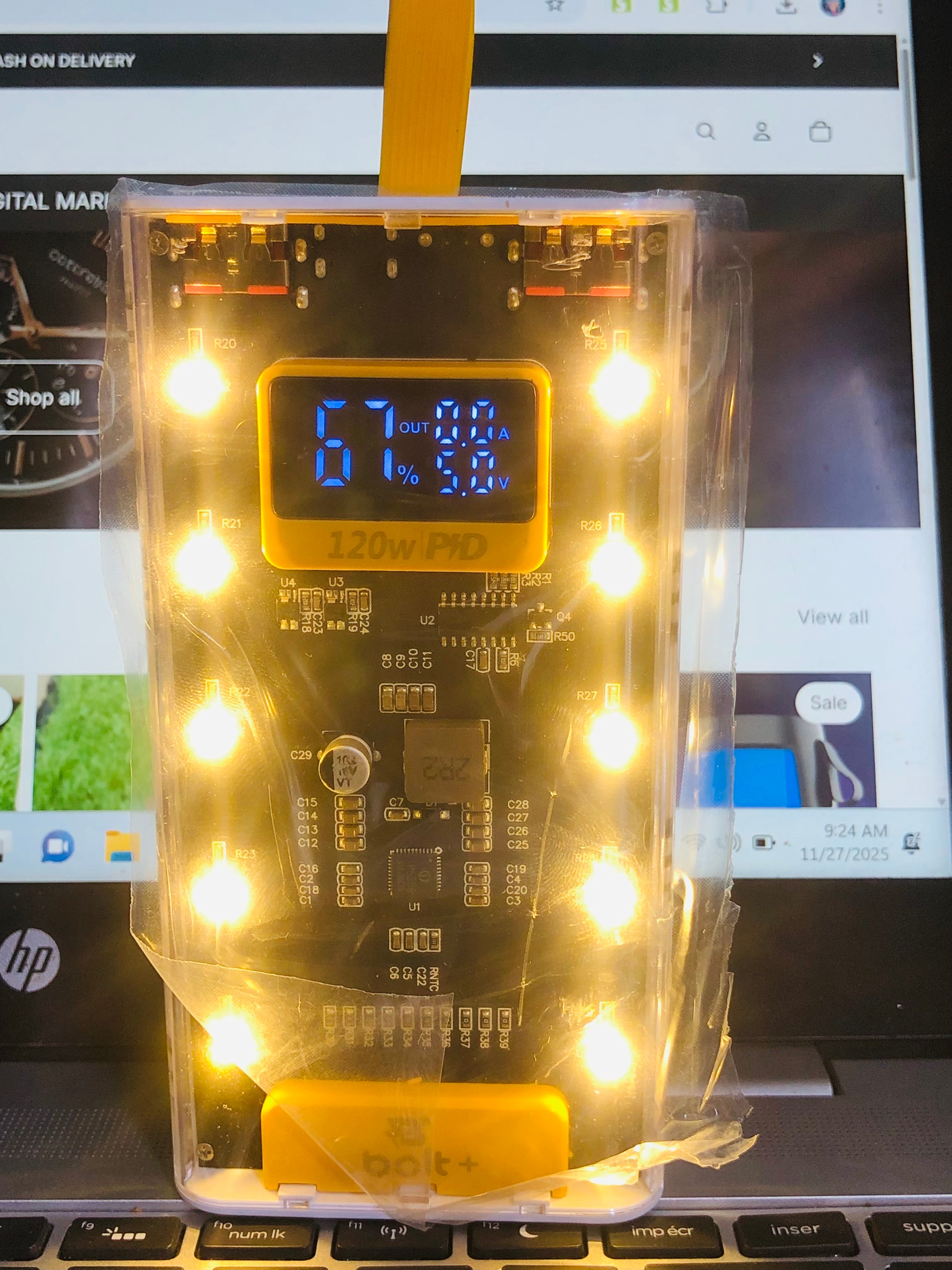 Bolt B105 20000MAH Power Bank Quick Charge Support High Led Lights