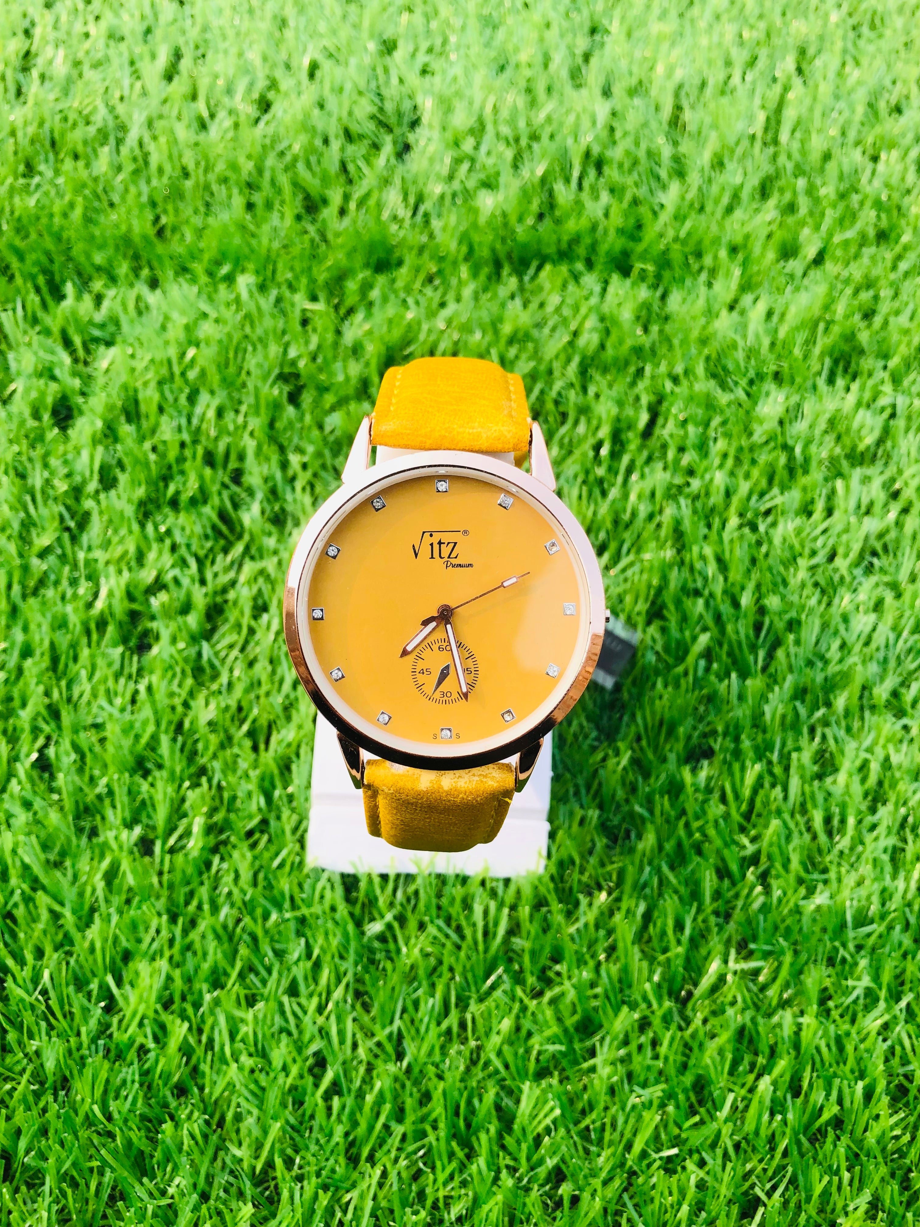 Vz Collections Men's Quartz Watch Leather Belt