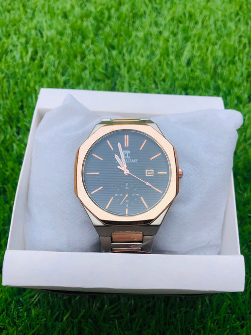 Aquatime Stainless Steel Watch – With Date Display