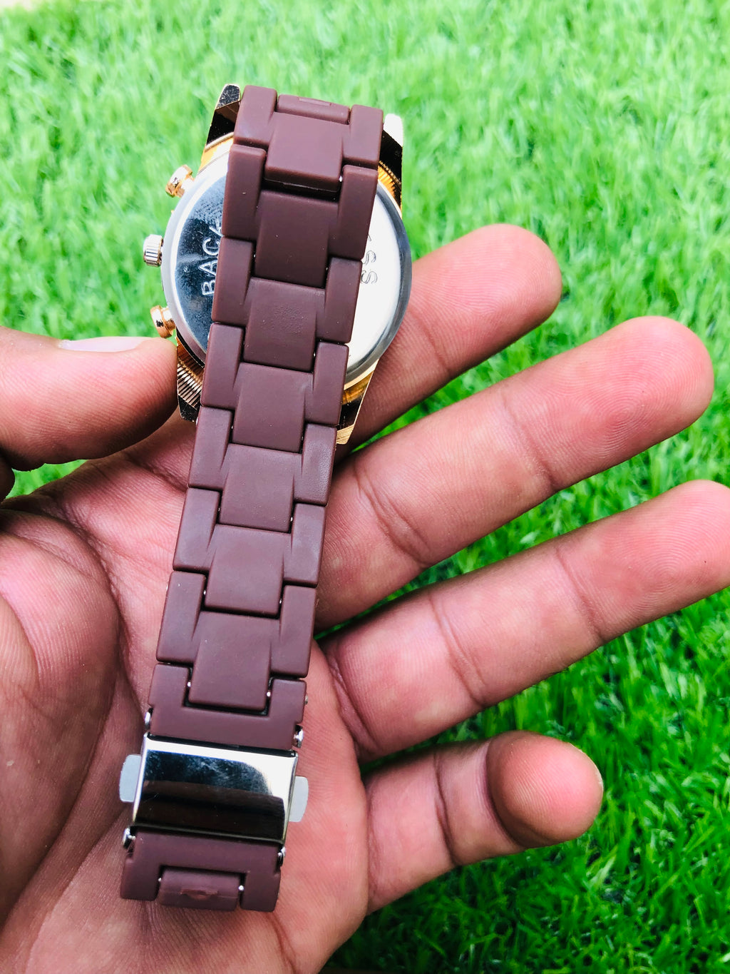 AW Collections Men's Mehron Tone Analog Quartz Watch with Patterned Dial